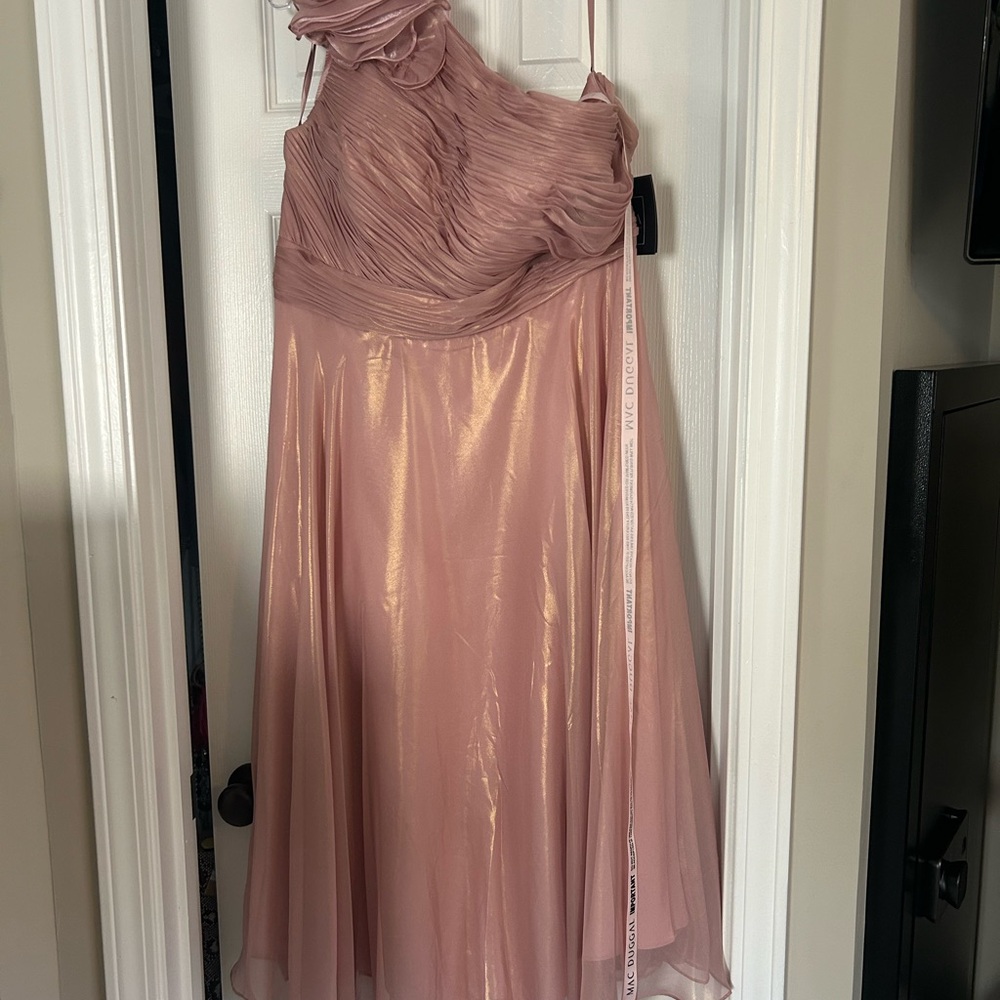 Mac Duggal Rose Rosette One-Shoulder Dress